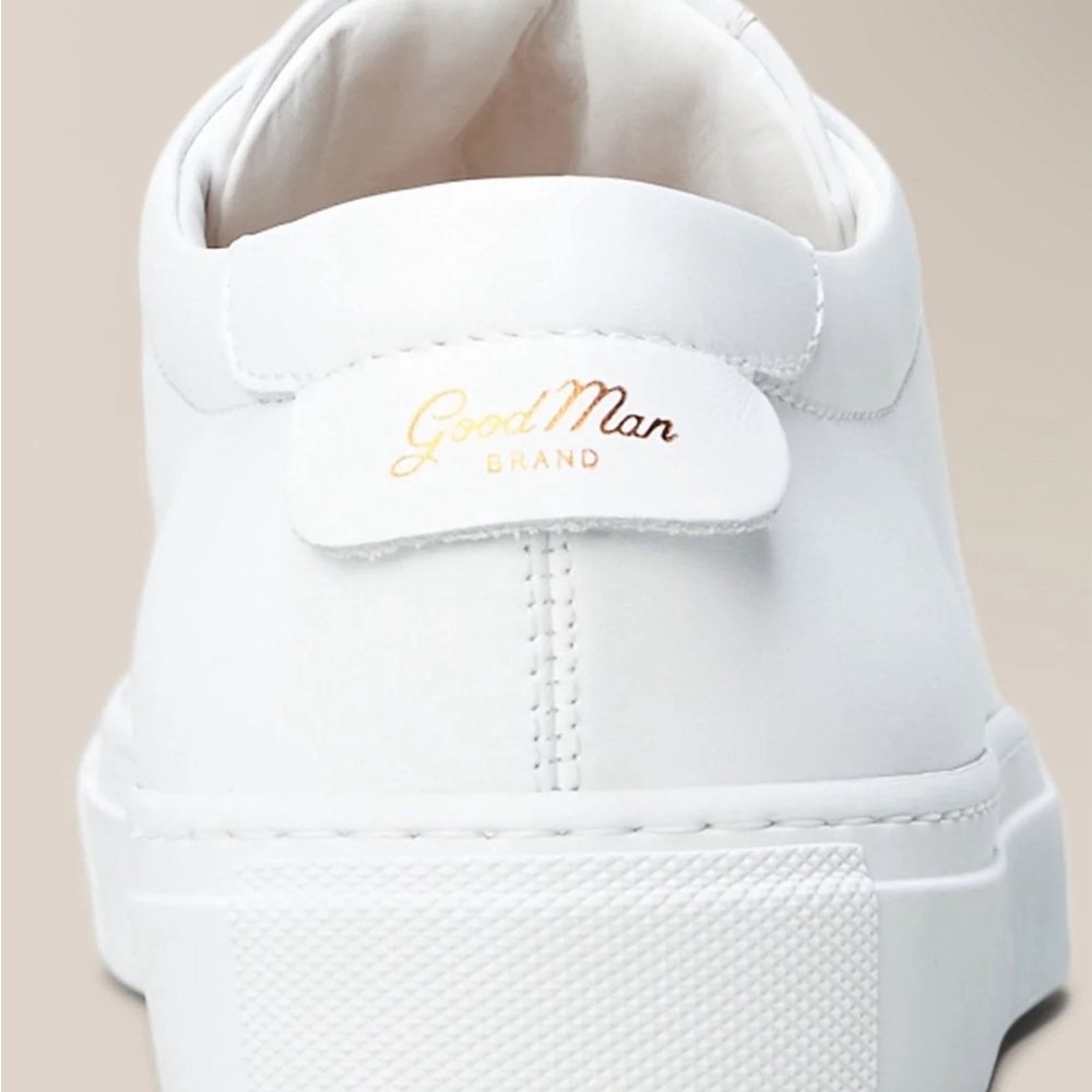 Good man brand, EDGE LO-TOP SNEAKER MONO | NAPPA LEATHER WHITE size 8.5, 8 - Picture 4 of 9